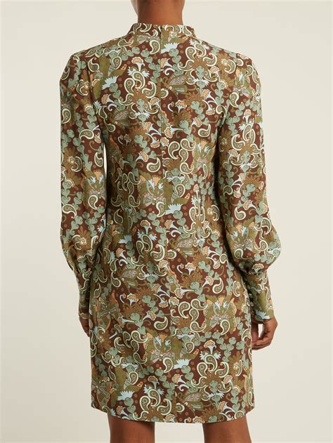 Butterfly Garden Party Print Crepe Dress Chloé Matchesfashioncom