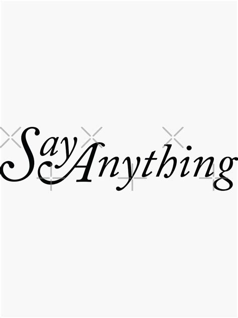 Say Anything Logo Sticker For Sale By Zurgr Redbubble