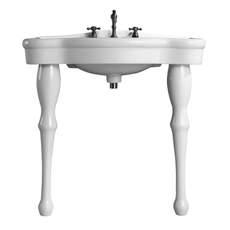 Shop bathroom sinks and more at the home depot. Bathroom Console Sink White China Two Spindle Legs