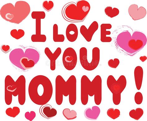 i love you mommy stock vector image 56241169
