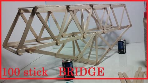 How To Make A 100 Popsicle Stick Bridge Youtube