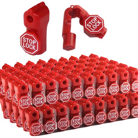 Peg Hook Lock Stop Lock 100 Pieces Plastic Red Stop Lock Anti Theft