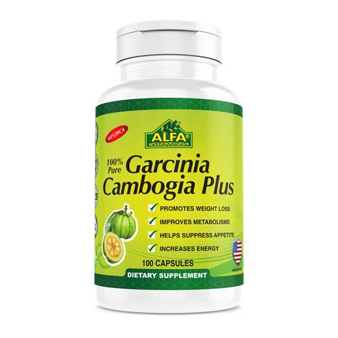 Natural Garcinia Cambogia Weight Loss Help 60 Hca Alfa Vitamins