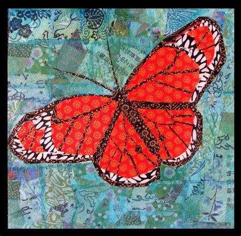 Butterfly Collage Paper Collage Art Paper Collage Mixed Media Collage