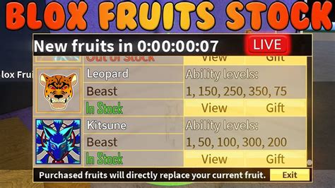 UPDATE Roblox Blox Fruits Stock 24 7 Live Leopard Fruit More On
