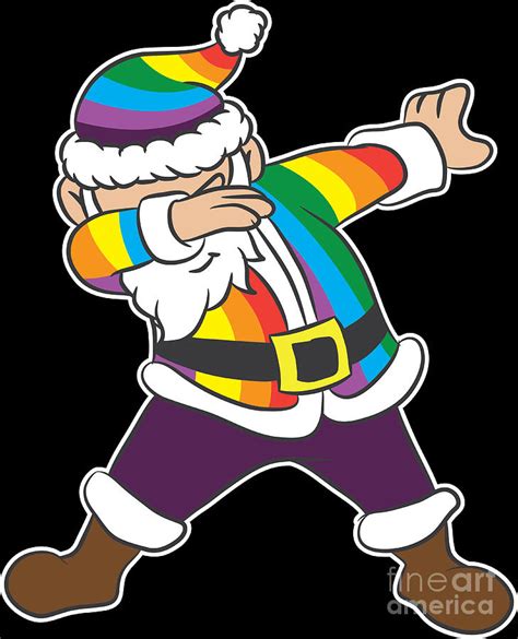 lgbt rainbow santa gay lgbtq christmas xmas t digital art by haselshirt