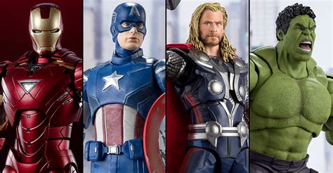 The Avengers S H Figuarts Iron Man Captain America Thor And Hulk The Toyark News