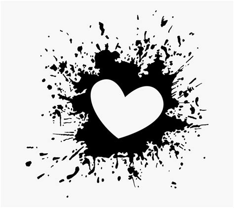 Ink Splatter Png Heart Free Transparent Clipart Clipartkey