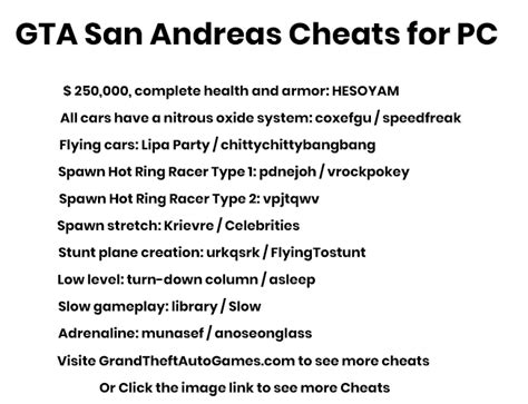 Gta San Andreas Cheats Xbox 360 Flying Cars Interactivelimfa