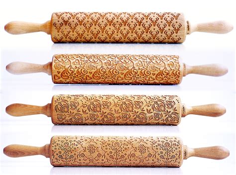 New Laser Engraved Rolling Pins Imprint Elaborate Designs On Baked
