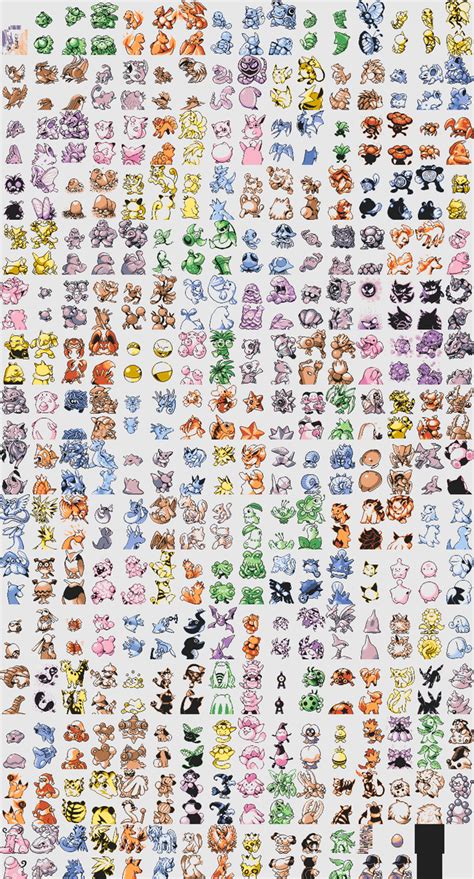Full Sprite Rip Of All Pokemon From The Goldsilver Prototype With