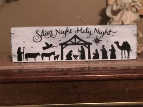 Silent Night Holy Night wood sign | Etsy | Silent night holy night, Holy night, Silent night