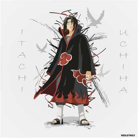 Itachi Uchiha Naruto Freestyle Illustration On Behance