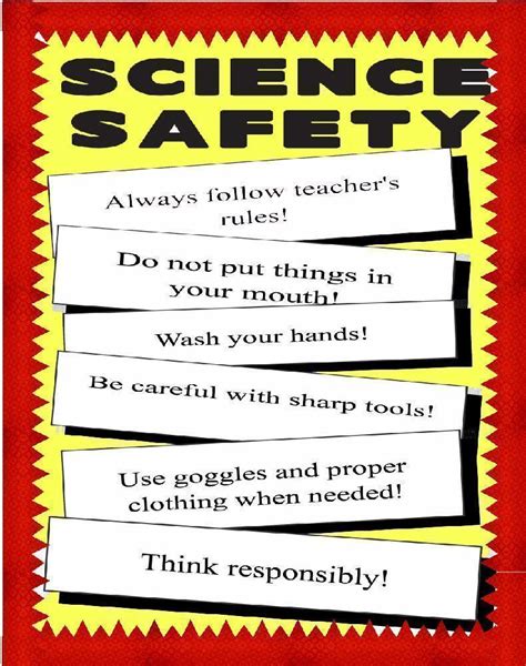 Science Safety Rules Posters For Older Students Science Safety Images