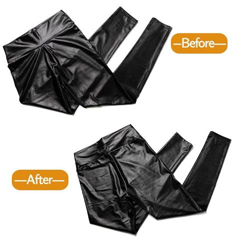 buy pu leather pencil pants women sexy tight booty up skinny leggings faux leather trousers high
