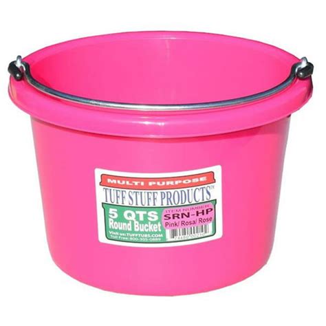 Tuff Stuff Products Srnhp 5 Qt Round Bucket Hot Pink