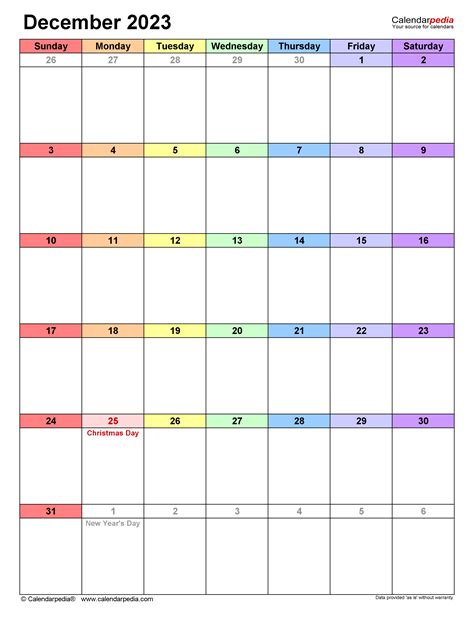 Blank Calendar Template Dec 2023 2024 Calendar Printable