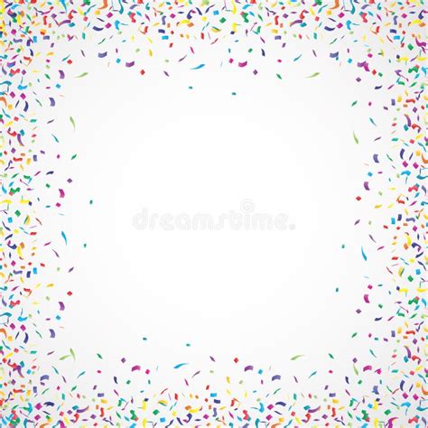 Abstract Colorful Confetti Background Isolated On The White Vector