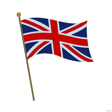 Waving British Flag Vector In Illustrator Svg  Eps Png