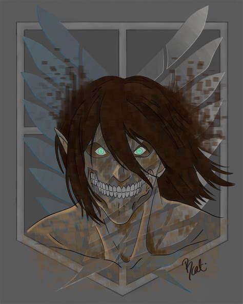 Digital art of the Attack Titan! OC by me @bkat_doodles : r