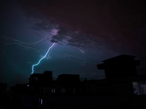 6000x4005 Lightning Sky Night Blue Thunderstorm Storm Thunder
