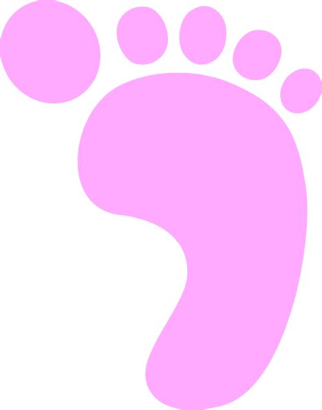 Pink Footprint Clip Art At Vector Clip Art Online Royalty