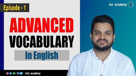 Advanced Vocabulary In English Episode 1 Advanced Level Youtube