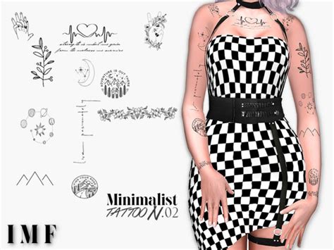 Imf Tattoo Minimalist N02 By Izziemcfire At Tsr Sims 4 Updates