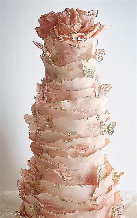 Cute Cake Ideas For Your Next Party Wafer Paper Ruffled Cake