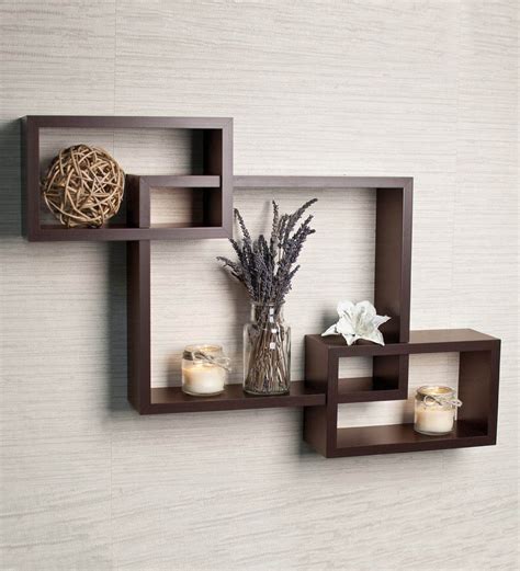 This digital photography of modern wall bookshelf ideas has dimension 1467 x 2150 pixels. Buy Set of 3 Engineered Wood Intersecting Wall Shelf by Driftingwood Online - Modern Wall ...