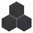 Solid Black Hexagon Tile Cement  Riad