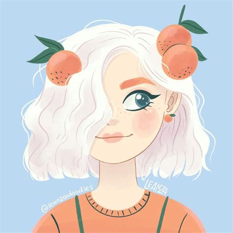 Orange Girl Profilbild Profilbilder Cartoon Profilbilder