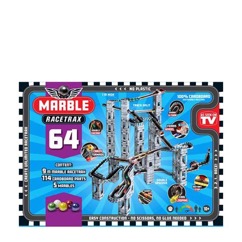 Marble Racetrax knikkerbaan Grand Prix set - 64 sheets - 9 meter | wehkamp