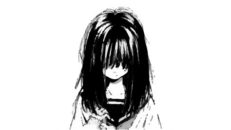 Please contact us if you want to publish a sad cartoon wallpaper on our site. Black And White Anime Girl Sad Wallpapers - Wallpaper Cave