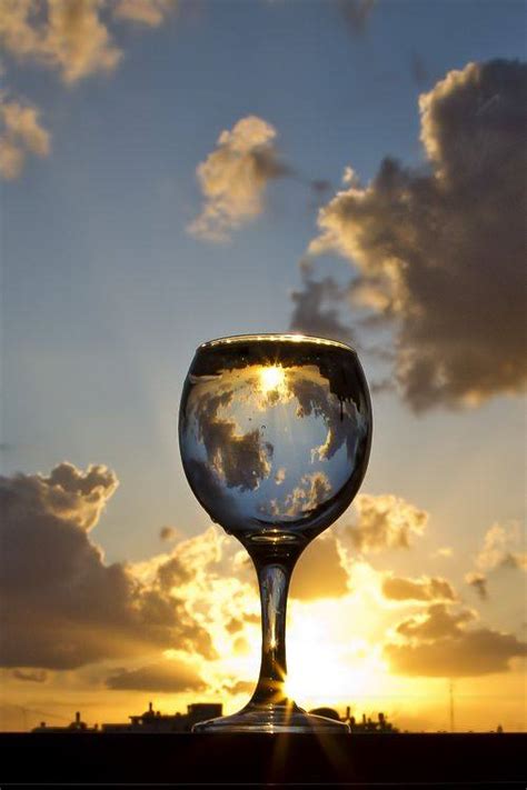 Printed in the united states of america. Sunset Photography Through Drinking Glass - XciteFun.net