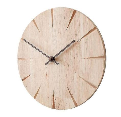 Brown Round Wooden Wall Clocks For Homehotel And Office Size 30inch