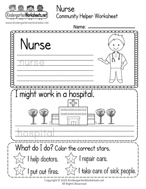 Nurse Community Helper Worksheet Free Printable Digital And Pdf
