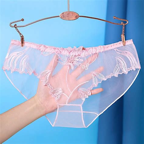 Women Sheer Panties Brief Ultrathin Lace Underwear See Through Lingerie