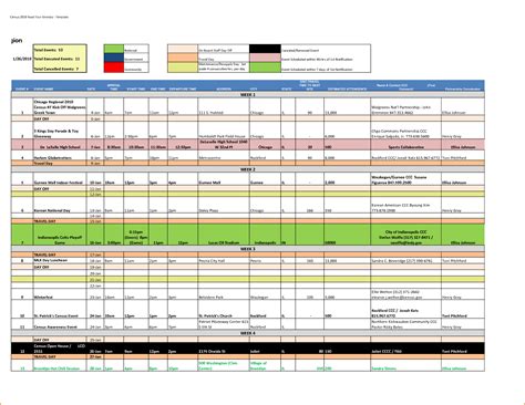 Travel Schedule Template Excel – printable schedule template