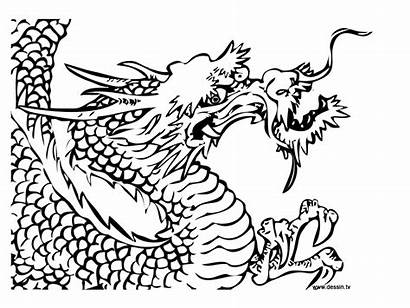 Dragon Chinese Coloring Pages Dragons Printable Drawings