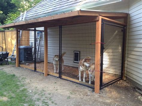 We Made An Inside Outside Dog Kennel Just Amazing Work The Dogs