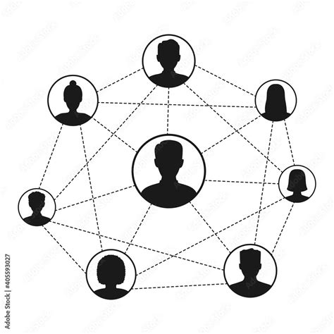 Social Network Scheme Connecting People Abstract Social Network World