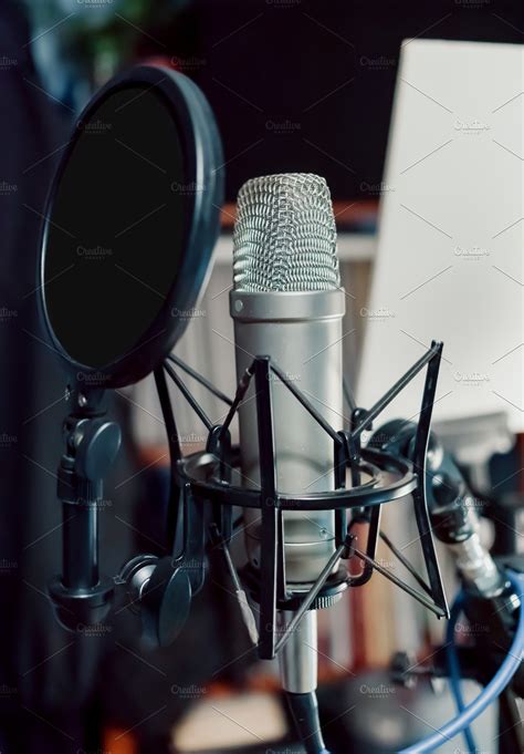 Microphone Studio Vocal Recording Containing Studio Recording And