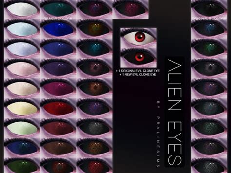 The Sims Resource Alien Eyes N155 By Pralinesims Sims 4 Downloads