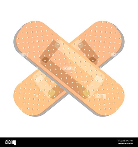 Narrow Bandages For Skin Wounds Medical Objects Vector Illustration