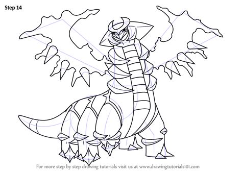 Learn How To Draw Giratina From Pokemon Pokemon Step By Step
