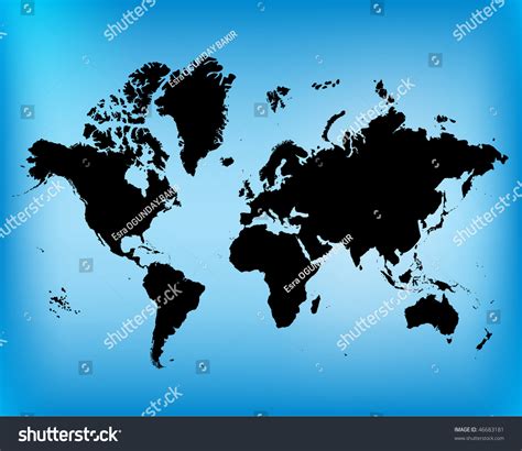 World Map Silhouette Royalty Free Stock Vector Avopix Com