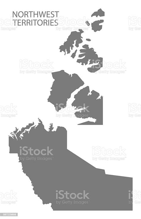 Northwest Territories Canada Map Grey Stock Illustration Download Image Now Canada Computer