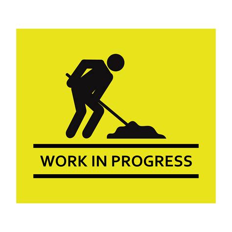 Road sign of work in progress By Marco Livolsi | TheHungryJPEG.com