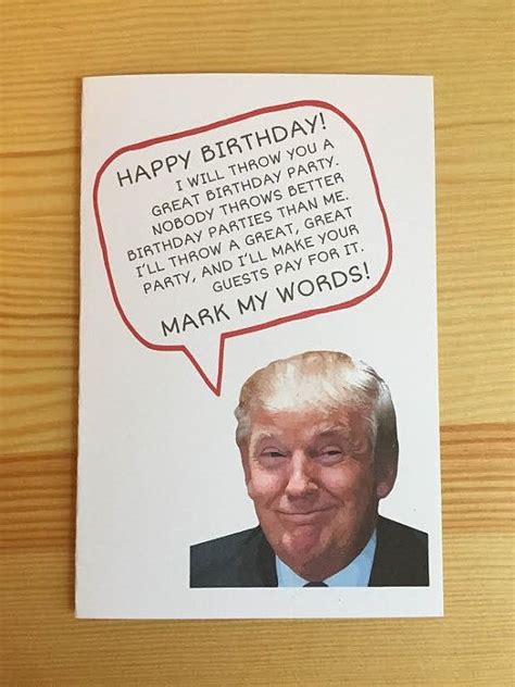 Donald Trump Birthday Card Donald Trump Birthday Card Trump Birthday